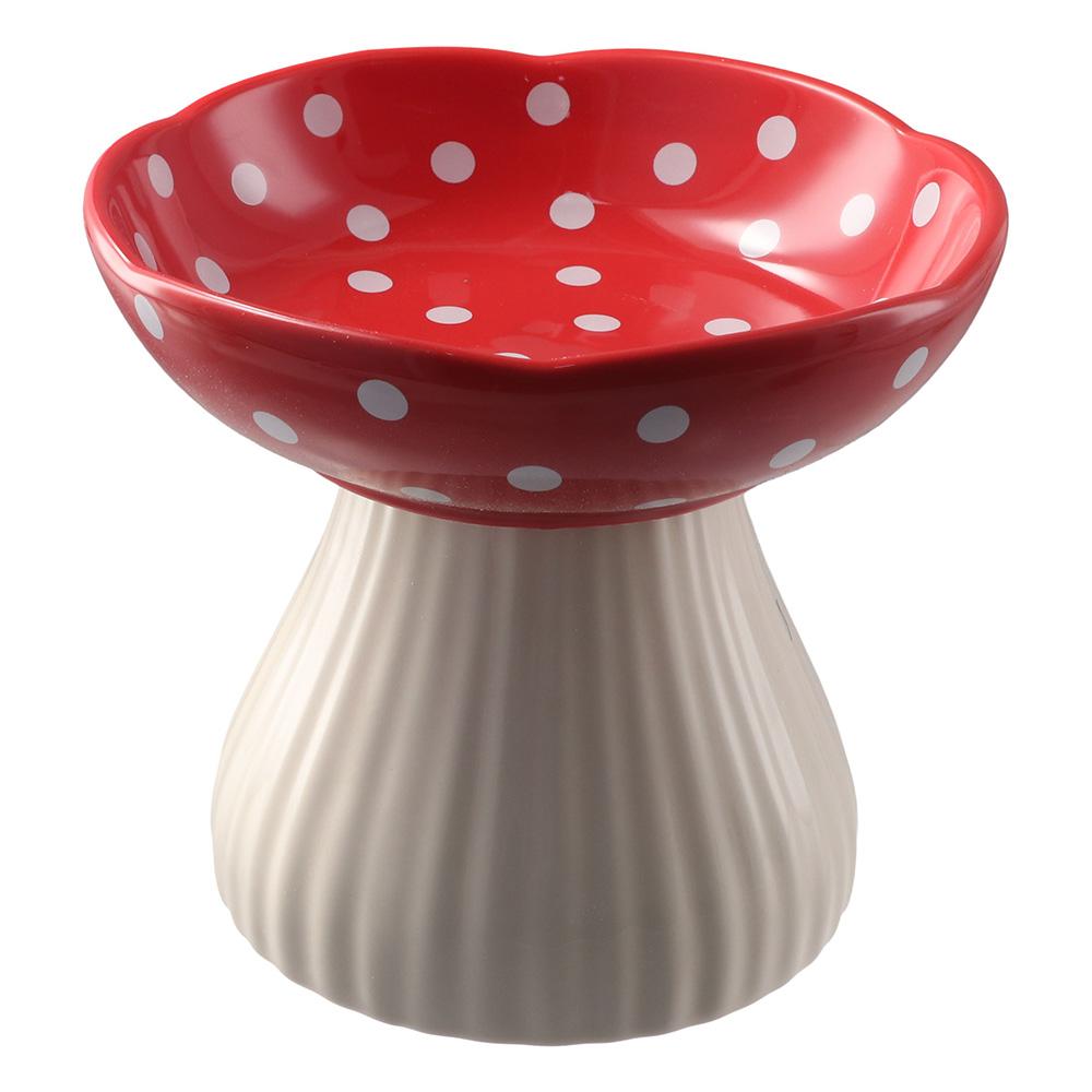 5.9*5.9*4.7 дюймов миска для воды красная миска для кошачьего корма многоцелевая миска для кошачьего корма в виде гриба