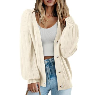 Женский модный повседневный свободный кардиган, куртка с длинным рукавом