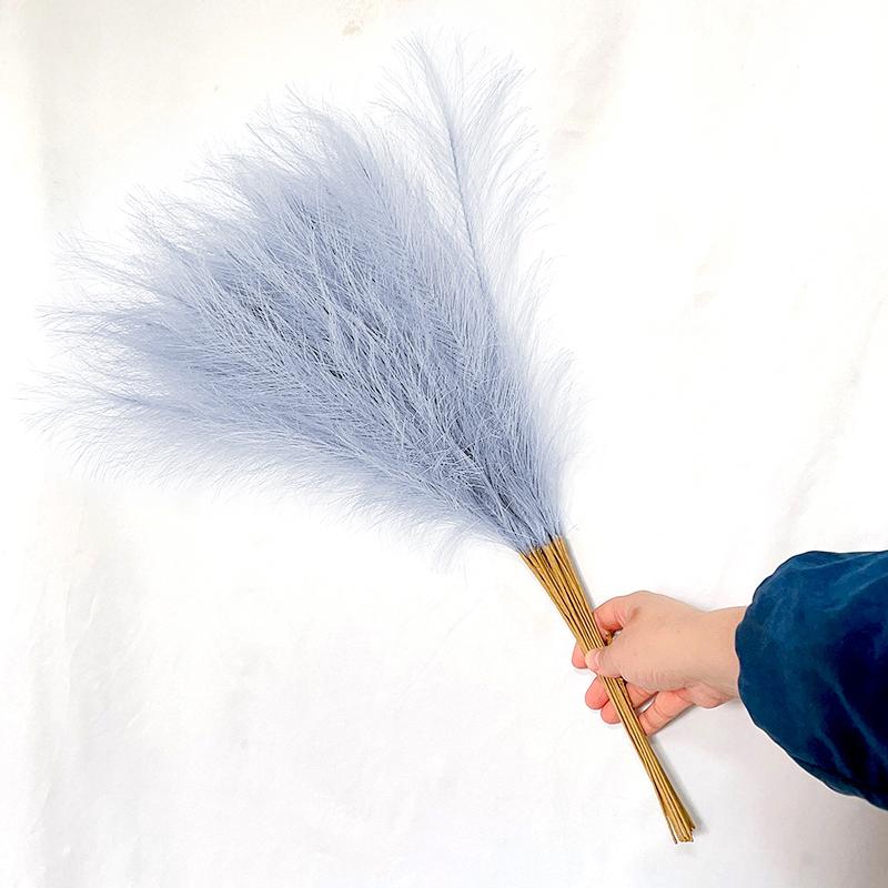 10pcs 55cm Faux Pampas Grass Artificial Pompous Grass Vase Filler Flower for Home Living Room Kitchen Wedding Boho Decor