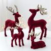 Tree Red Christmas Reindeer Decor Sparkling Figurines Holiday Hanging Ornament