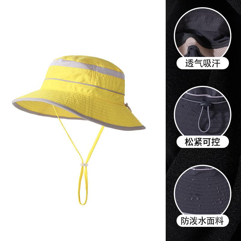 Summer Anti-ultraviolet Sun Hat Parent-child Outdoor Big Eaves Bucket Hat Breathable Anti-splashing Water Sunscreen Hat for Boys and Girls