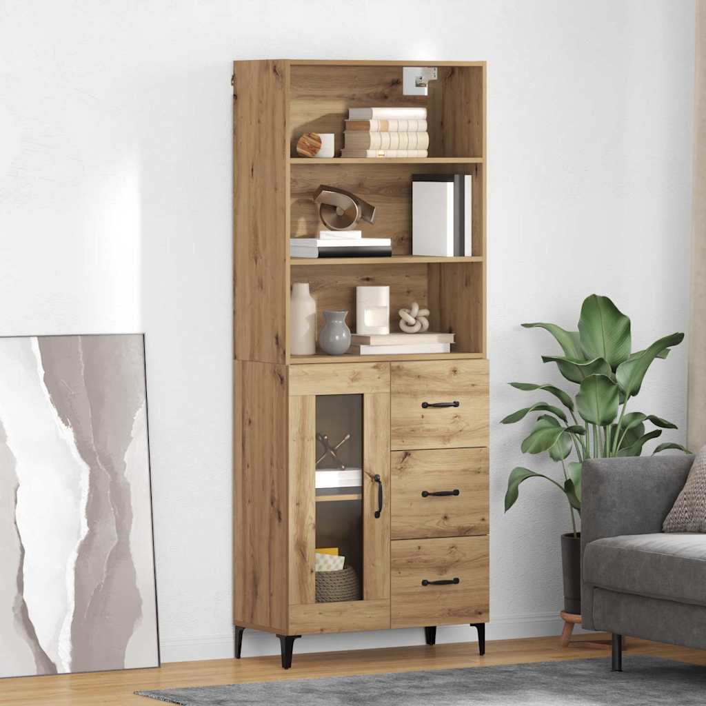 Высокий комод Artisan Oak 69,5 x 34 x 180 см Древесно-стружечная плита