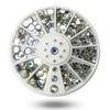 DIY Nail Art Wheel Tips Crystal Glitter Rhinestone 3D Nail Art Decoration White AB Color Acrylic Diamond Drill Nail Supplies