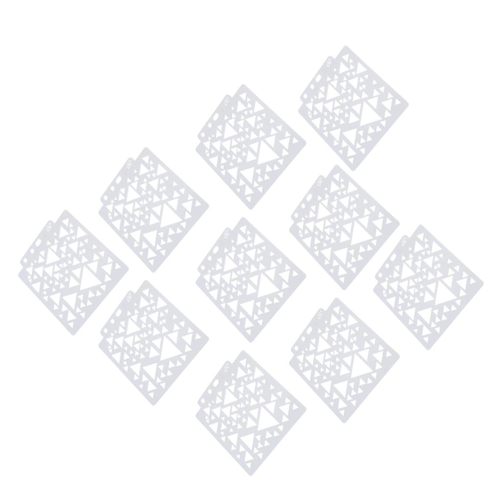 10pcs Stencil Reusable Hollow Glossy PET Template Interesting DIY Card Making Supplies for Craft