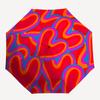 1pc Psychedelic Waves Automatic Open/close, All-Season Portable Folding Umbrella, Travel, Everyday, Formal Events - Compact Luxury Parasol, Outdoor Ac