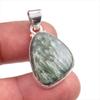 Natural Seraphinite Gemstone 925 Solid Sterling Silver Gift Pendant 1.50" m2W95