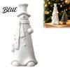 Белый Ornament для раскрашивания Своими руками 3D Печатная статуэтка Улыбающийся снеговик Рождественский декор Минималистичная Высокая Праздничные витрины Магазина Настольная фигурка Рождество
