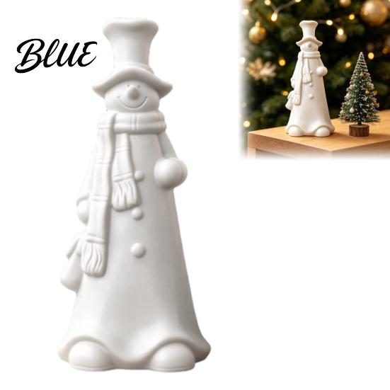Белый Ornament для раскрашивания Своими руками 3D Печатная статуэтка Улыбающийся снеговик Рождественский декор Минималистичная Высокая Праздничные витрины Магазина Настольная фигурка Рождество