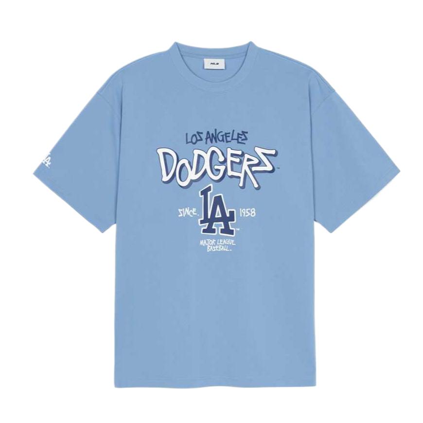 New MLB Los Angeles Dodgers T Shirt Unisex Sky Blue 3ATSB0553-07SBD