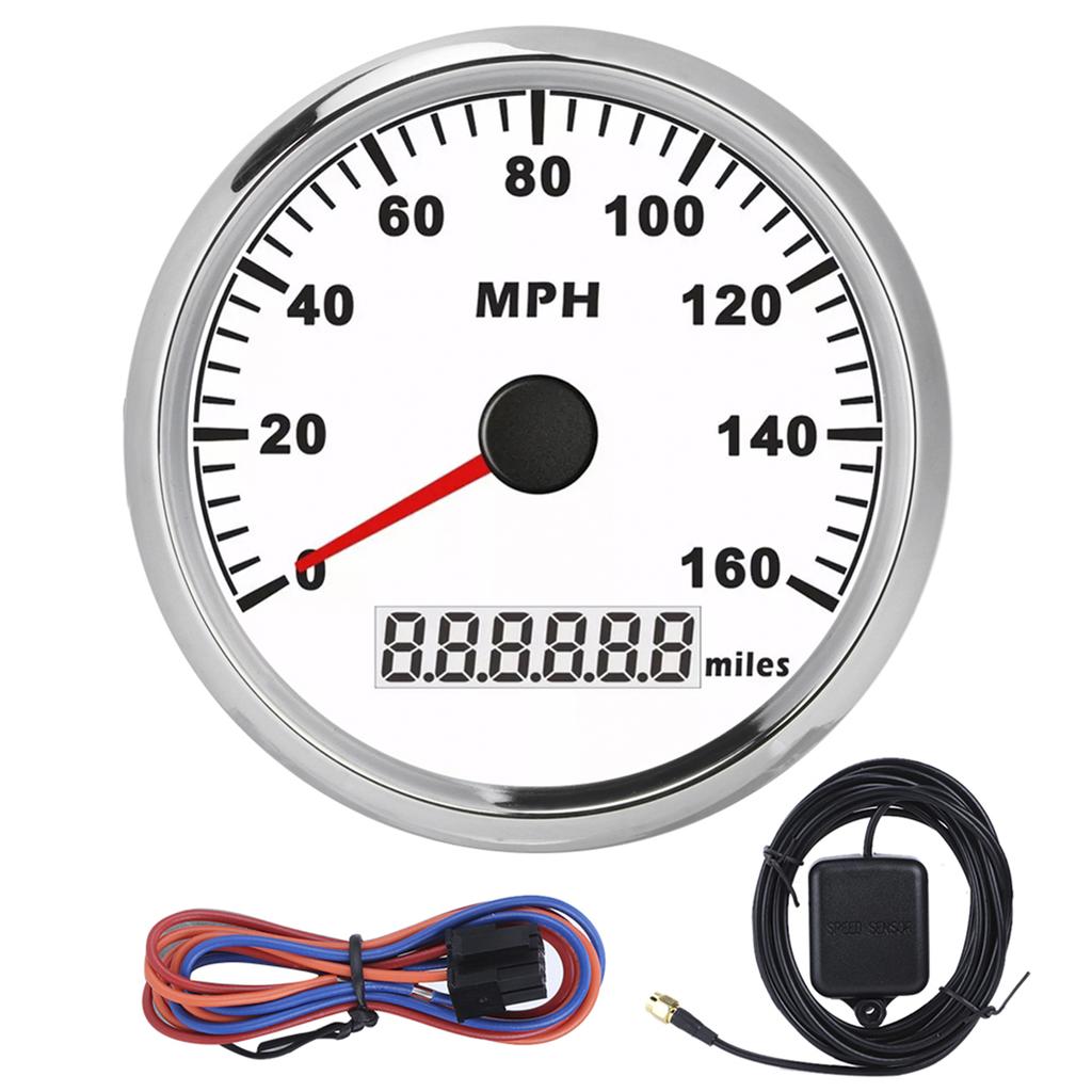 85mm   3.3in Universal GPS Speedometer Waterproof Anti Fog 316L Front Cover 0 160MPH for Car Truck Motorcycle ATV US