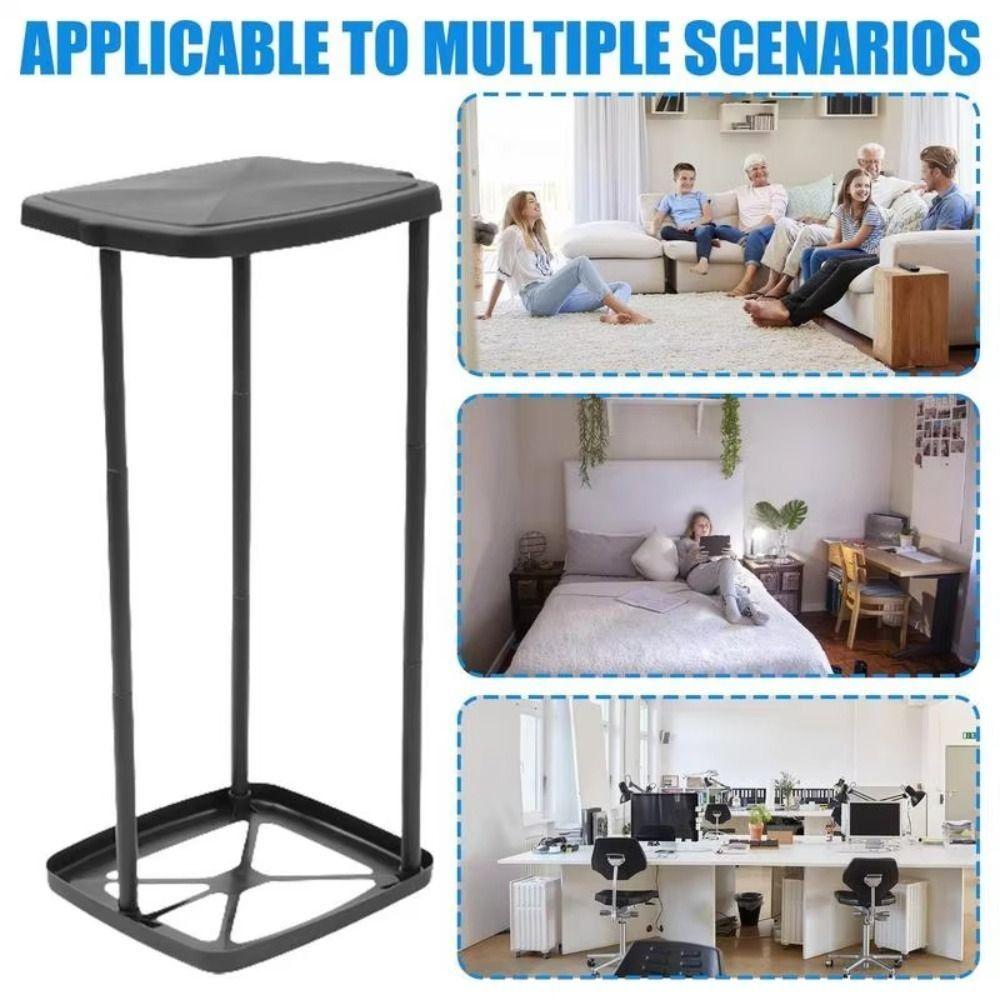 Portable Garbage Bag Auxiliary Rack with Lid Trash Can Holder Waste Storage Frame  Camping