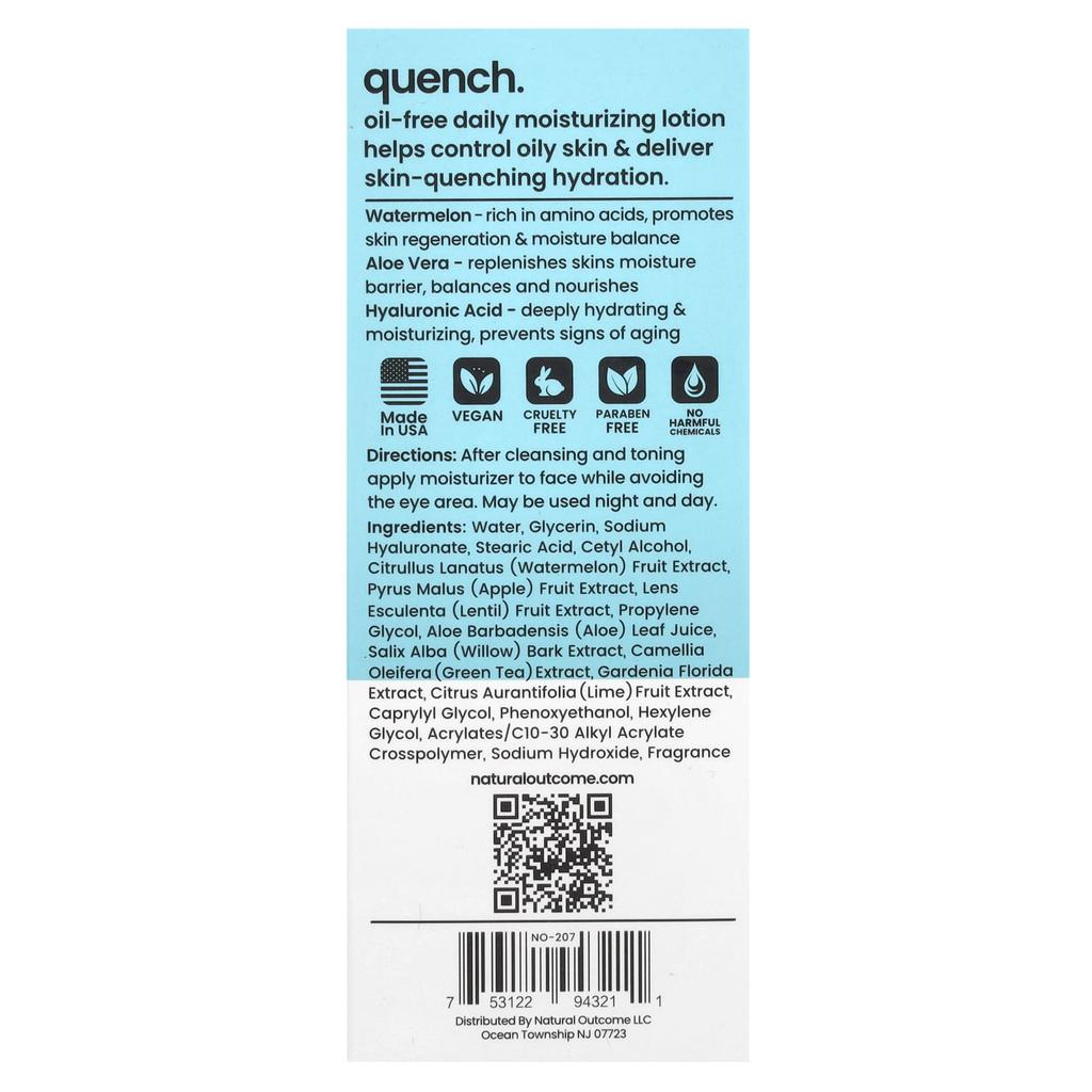 Oily Skin, Quench Moisturizer, 118Ml(4Oz)