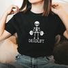 Deadlift Skeleton Tshirt Skeleton Workout T Shirt Bodybuilding Shirt Gym Tees Unisex Short Sleeve T-shirts Funny Fitness Tops