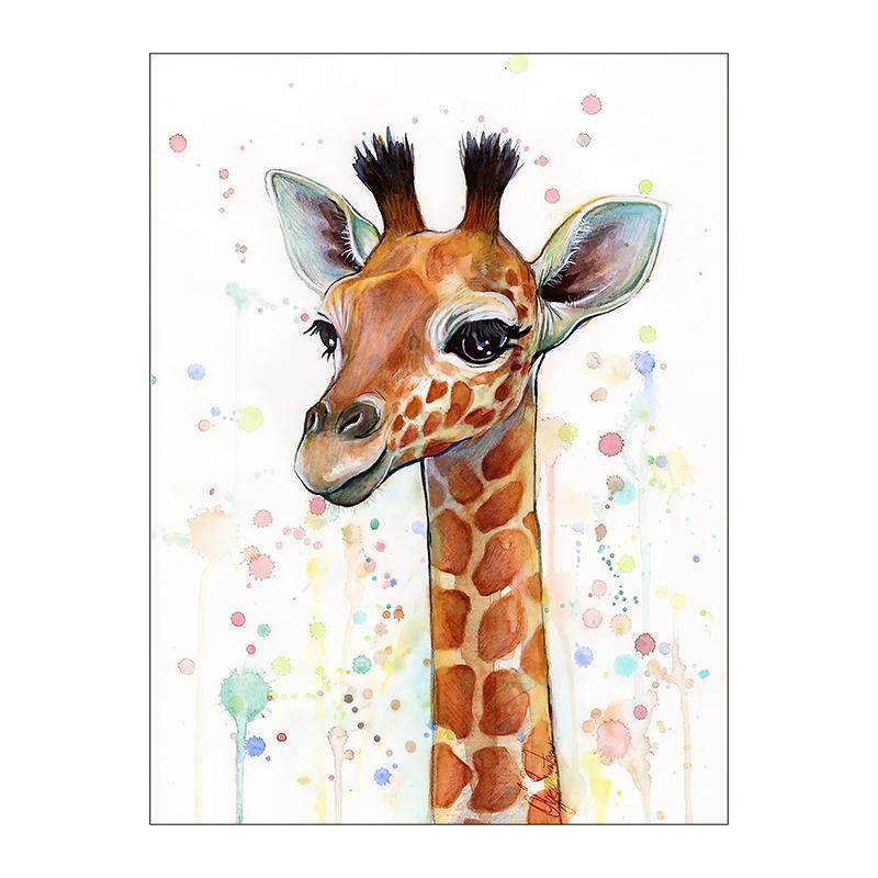 Картина на холсте с изображением животных из мультфильмов Лев Обезьяна Крокодил Принт Декор для детской комнаты Настенный декор для гостиной Постер со слоном для домашнего декора Без рамки