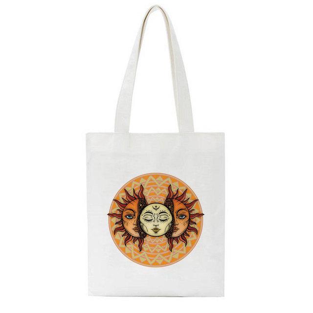 Korea Ulzzang Fun Skeleton Female Shopping Canvas Tote Casual Large-capacity Cartoon Women Bag Harajuku Punk Shoulder Bags