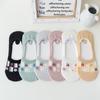 Women Mesh Flower Socks Silicone Anti-slip Invisible No Show Socks Summer Ultra-thin Breathable Sock Low Cut Boat Socks