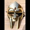 New MF Doom Gladiator Mask Mad-villain Golden Finish Hand-Forged Doom Mask | Gladiator Hip-Hop Mask New Edition Gift