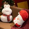 Рождественская плюшевая кукла в форме снеговика, кролика, праздничный олень, плюшевая подушка, мягкая, приятная на ощупь, подушка в виде елки, декор для офисного дивана