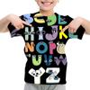 Kids Summer Casual Alphabet Lore Kindergarten Students 3D Print T-shirts Boys Girls Funny Lovely Print T-shirts Children Tops