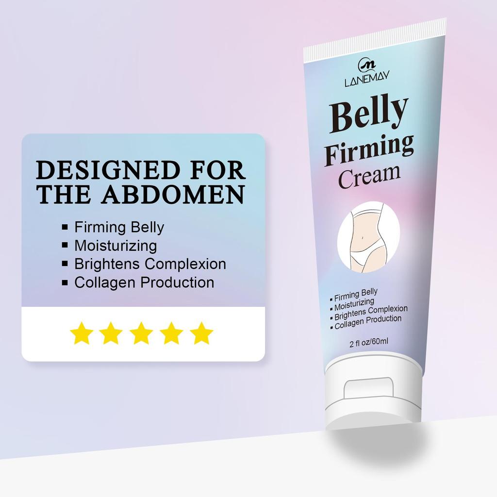Belly Firming Cream - Крем для подтяжки кожи живота, бедер и ягодиц, увлажняющий укрепляющий лосьон с мощными натуральными ингредиентами, 60 г