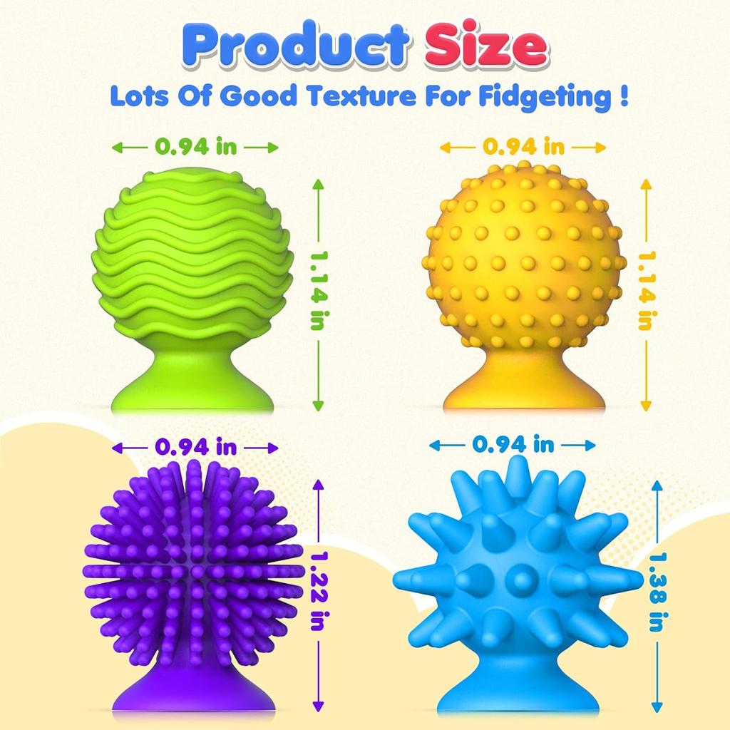 Игрушки для сенсорных игрушек, текстурированные игрушки на присосках для детей с аутизмом, успокаивающие игрушки для снятия беспокойства в классе, подарки, рождественские чулки, наполнители для детей