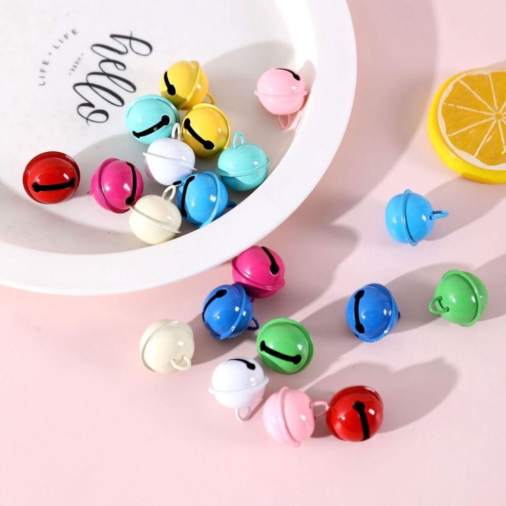 4Pcs Candy Colors Pet Colorful Bell Accessory DIY Keychain Pendants Accessories Metal Bells Pet