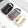 Mini Zipper Small Cosmetic Bag Mesh Transparent Change Bag Portable Lipstick Key Bag Card Bag Transparent Storage Bag