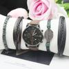 5pcs Set Fashion Sports Watches Man Business Quartz Wristwatch Luxury Leather Bracelet Casual Include Bracelet Box for Sports