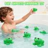 10Pcs Bath Toys for Toddlers Vinyl Squeeze Cartoon Frog Toy Shower Safe Water Toy for Sensory Learning