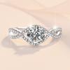 D Color 1ct Moissanite S925 Sterling Silver Ring Moissanite Ring Women's Silver Jewelry Engagement Diamond Ring Wedding Ring Gift for Girlfriend