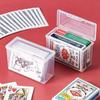 Transparent Playing Card Organizer - Plastic Storage Box for ID and Game Cards
