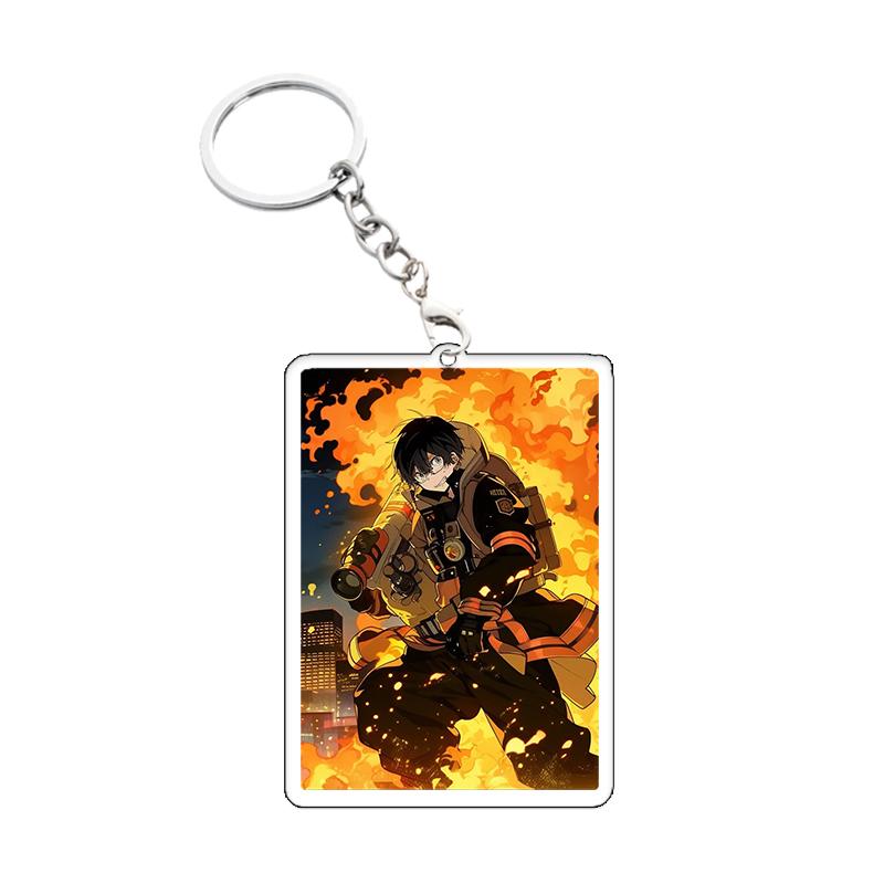 Акриловый брелок Fire Force Студент Шинра Мультяшный Учебные принадлежности Артур Аниме Бойль Подвеска на сумку Декор Брелок Подарок на день рождения