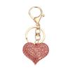 Sparkling Heart Keychain With Full Rhinestone Elegant Design Alloy Keyring Pendant For Gifts And Daily Use