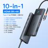 Baseus USB C HUB Dual HDMI 8K 4K Adapter 10-in-1 USB 3.2 10Gbps Splitter with RJ45 SD TF Type C PD 100W for MacBook Pro Air HUB