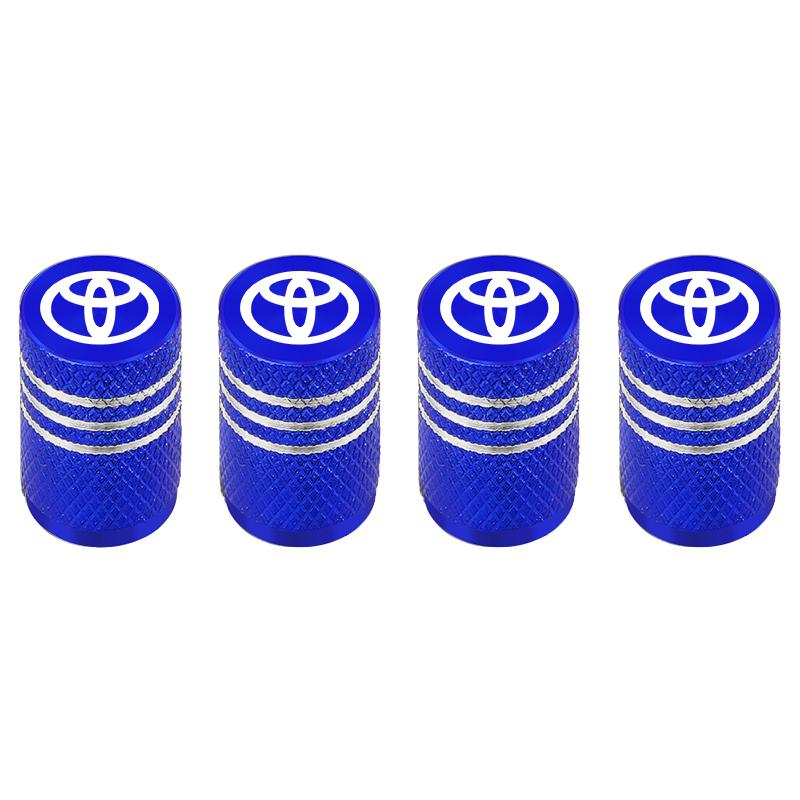 4Pcs Car Styling Metal Car Tire Valve Caps Tyre Dust Cap For Toyota Hilux Prius Auris Corolla Camry