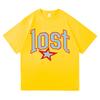 Футболка с альбомом Mgk Lost Americana Песня Клише Ретро Мужская/женская Одежда Харадзюку Высококачественная Одежда Винтажные Хлопковые Футболки
