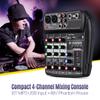 AI-4 Compact Mixing Console Digital Audio Mixer 4-Channel BT MP3 USB Input +48V Phantom Power for