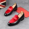 Men's Leather Wedding Party Shoes with Bow Fashion Men Driving Loafers Moccasins Mens Casual Slip-On Flats