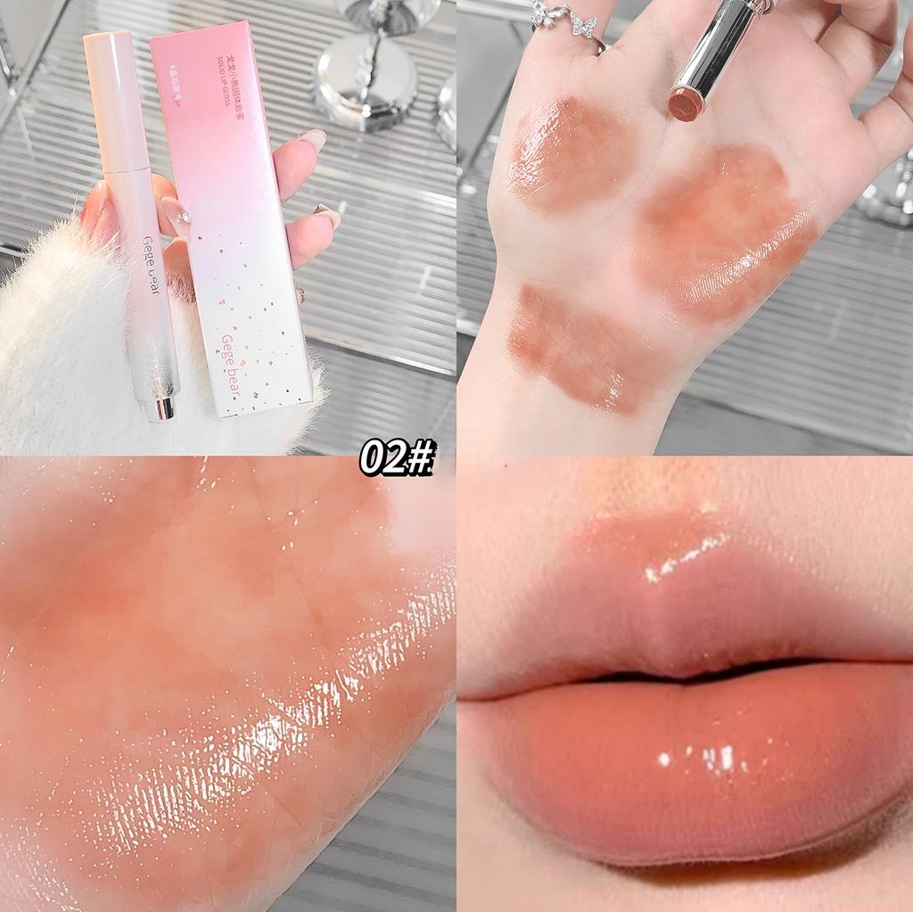 Lip Gloss, Water-glossy Mirror-like Pouty Lips, Moisturizing and Non-sticky, Long-lasting, Youthful-looking Lip Balm for Women