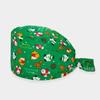 New Christmas Printed Surgical Scrub Cap 100%cotton Sweatband Chef Vet Spa Medical Bouffant Hat