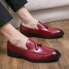 Мужские мокасины Nobility Shoes Retro Tassels Formal Business Red Wedding Dress Prom Blazers Tuxedo Party Shoes Plus Size