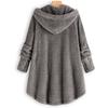 Fashion Women Button Coat  Tail Tops Hooded Pullover Loose Sweater 