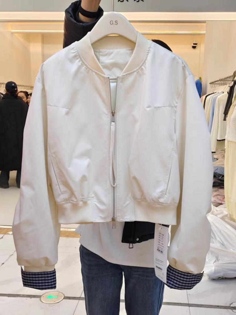 Женская бейсбольная куртка в корейском стиле, розовая, с вставками - модная весенняя коллекция 2025