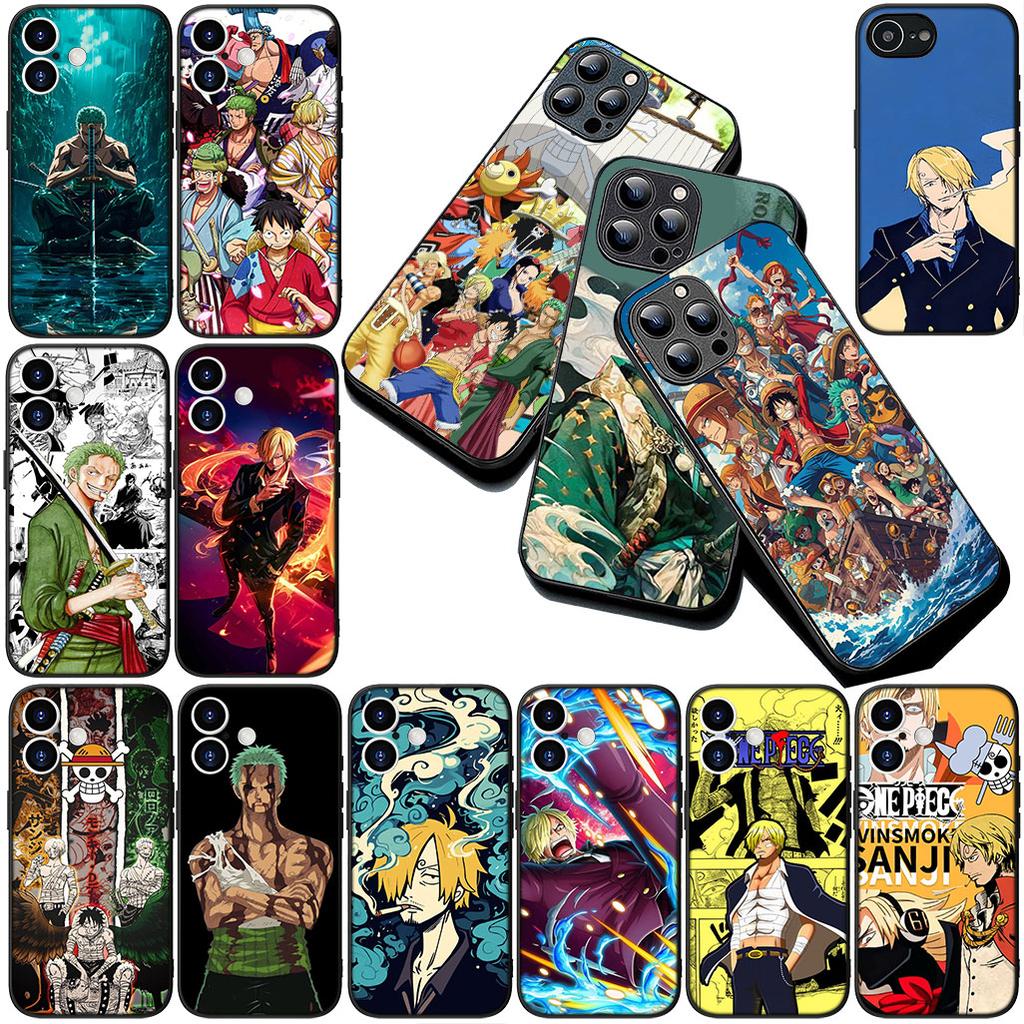 Casing for Apple iPhone 12 13 Pro Max Mini ProMax X XR Air 13Pro XS Phone Cover Soft Case Sanji Roronoa Zoro One Pieces Luffy