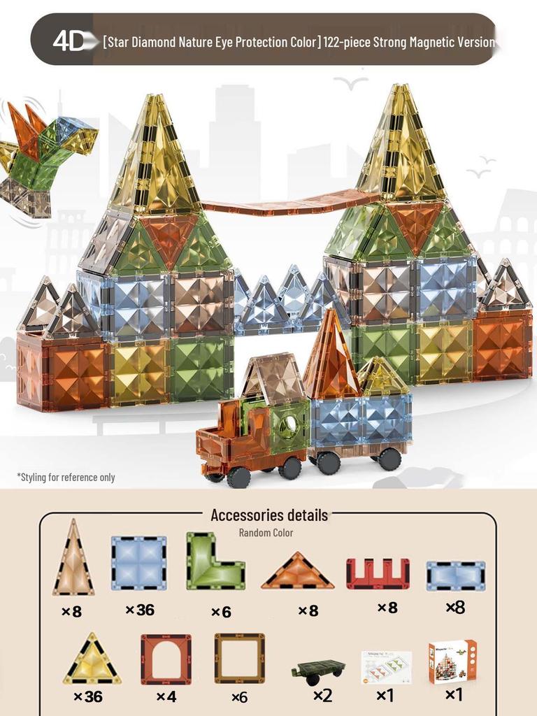 Магнитные плитки для окон «Изумруд»: Образовательные строительные блоки для детей