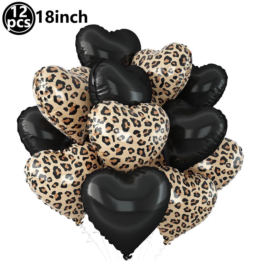 32Inch Leopard Print Number Balloon 0-9 Cheetah Print Foil Balloons for Wild One Safari Birthday Animal Print Party Decorations