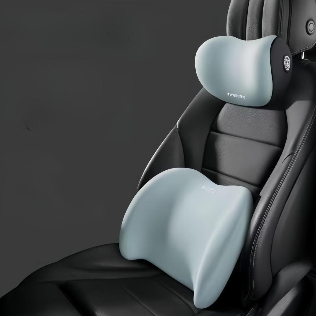 2 шт. подголовник автомобиля пространство памяти пены подголовник поясничная подушка транспортные принадлежности поясничная поддержка подушка автомобиль поясничная подушка для снятия усталости офисный подголовник