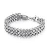 European And American Personalized Double -Layer V -Shaped Overlord Chain Titanium Steel Men 'S Bracelet Titanium Steel Jewelry
