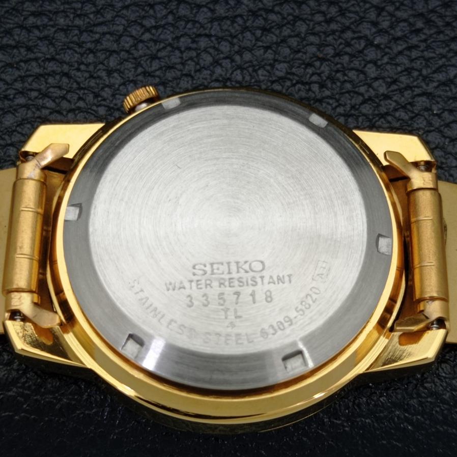 ВОССТАНОВЛЕННЫЕ SEIKO 5 AUTOMATIC 6309A ЯПОНИЯ АРАБСКИЙ ЗОЛОТОЙ ЦИФЕРБЛАТ a426419-2