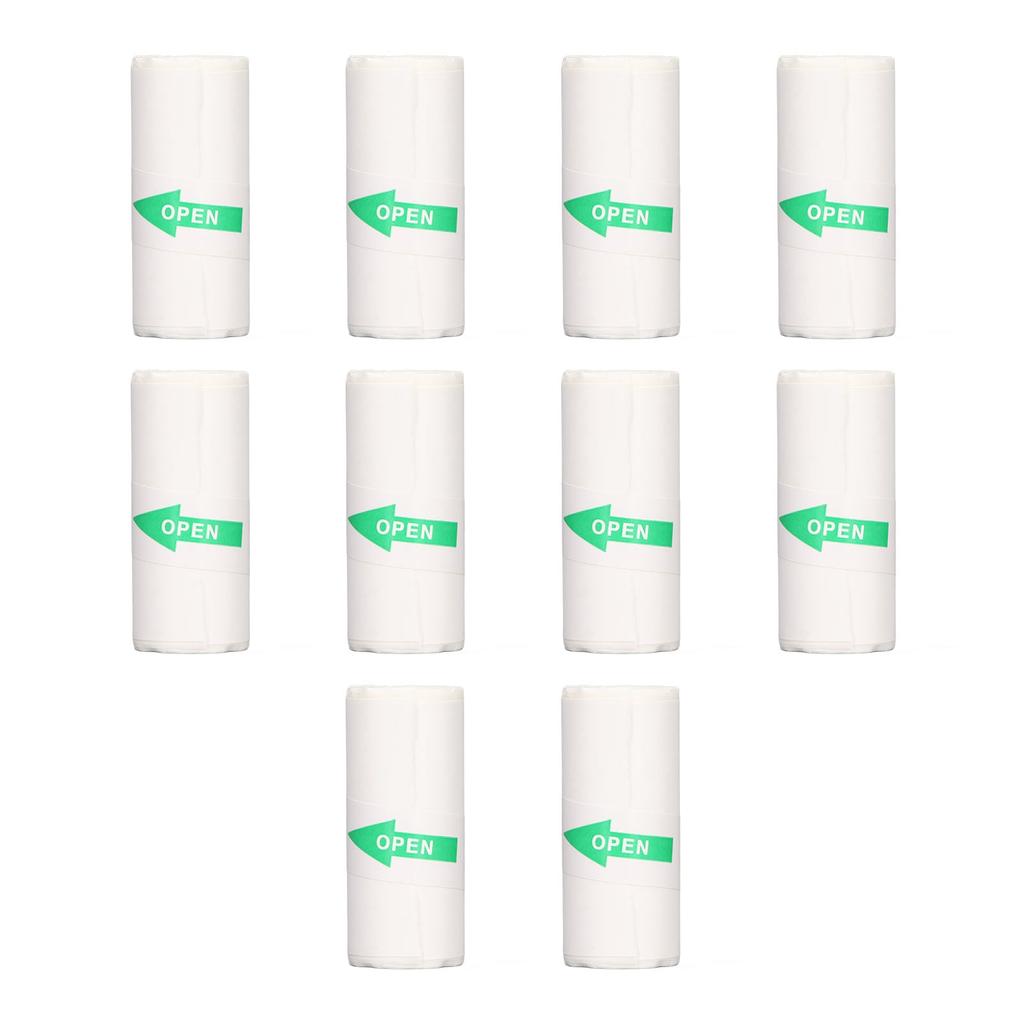 10 Roll Thermal Printer Paper Portable Thermal Self Adhesive Mini Printing Paper for Label Wrong Que